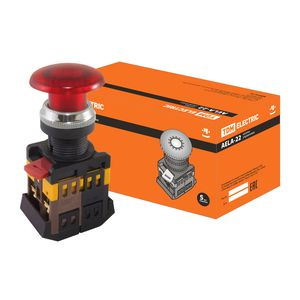 Кнопка AEAL-22 Грибок с фикс. красн. 220В TDM