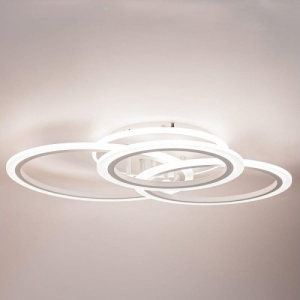 Светодиодная диммируемая люстра GLANZEN LED-0130-ROUND-white с пультом управления