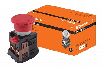 Кнопка AEAL-22 Грибок с фикс. красн. 220В TDM