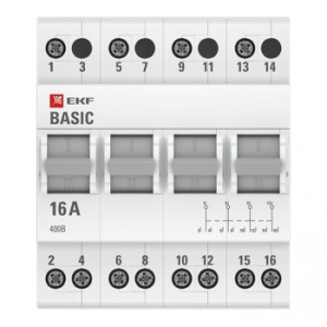 Переключатель трехпозиционный 4П 63А Basic EKF tps-4-63