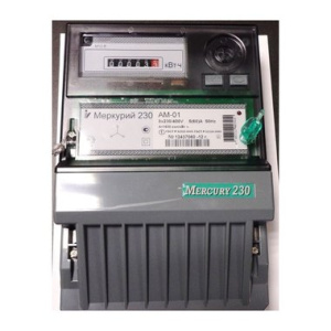 Электросчетчик Меркурий 230 АМ-01 3*230/400В; 5(60)А; кл.т.1.0 ОУ DIN