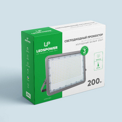 Прожектор светод. LEDS POWER 200W 6500K (серия BK02)