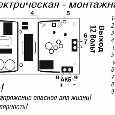 Блок бесперебойного питания ST-ББП-50 (с защитой АКБ)